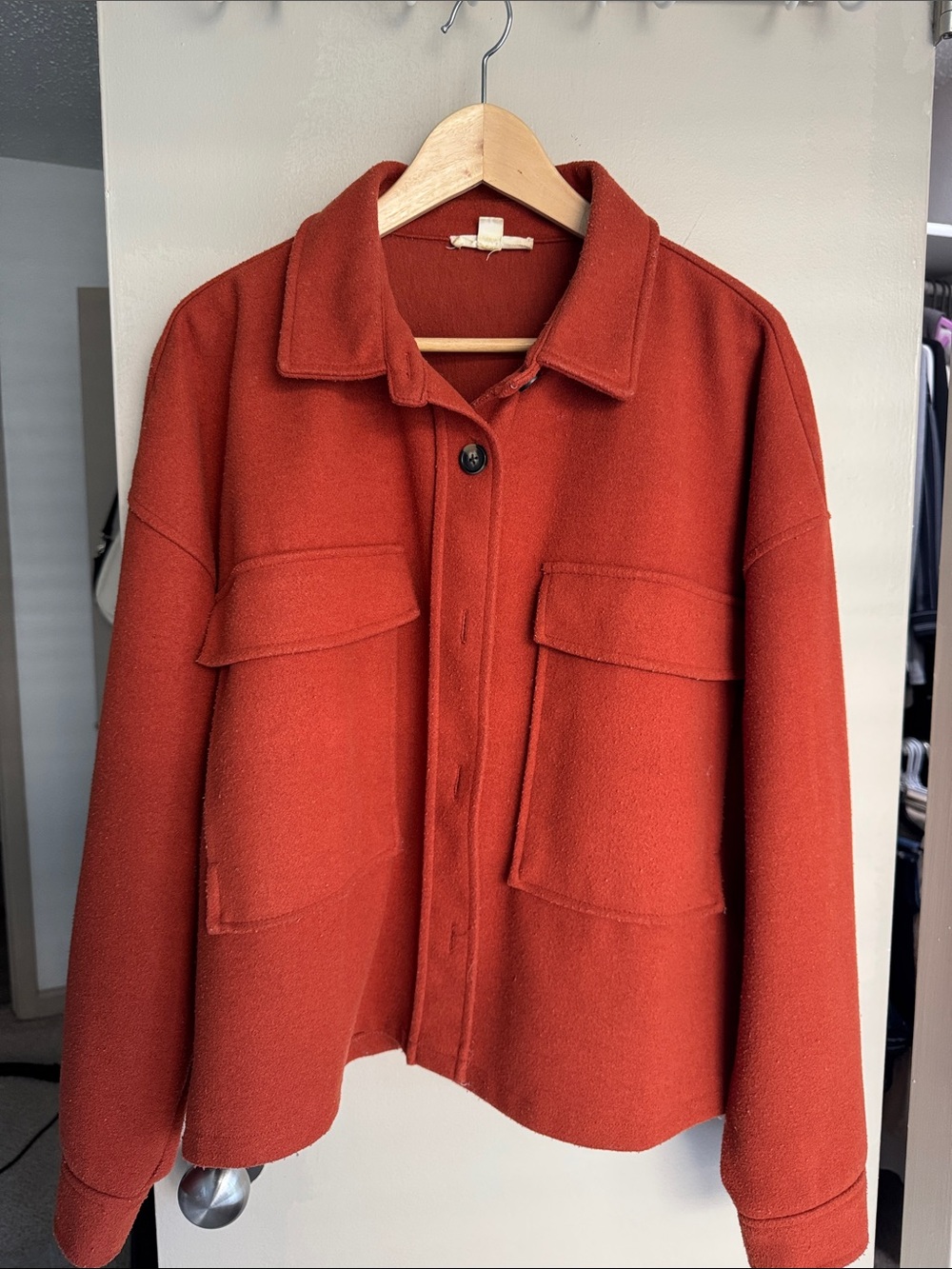 beachlunchlounge Rust Red Utility Jacket